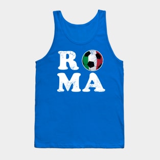 Roma Soccer Ball Italian Flag Italia Italy Football Rome Tank Top